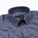 Gridon Navy Checked Premium Cotton Shirt - John Ellies