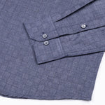 Gridon Navy Checked Premium Cotton Shirt - John Ellies