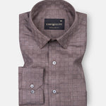 Gridon Brown Checked Premium Cotton Shirt - John Ellies