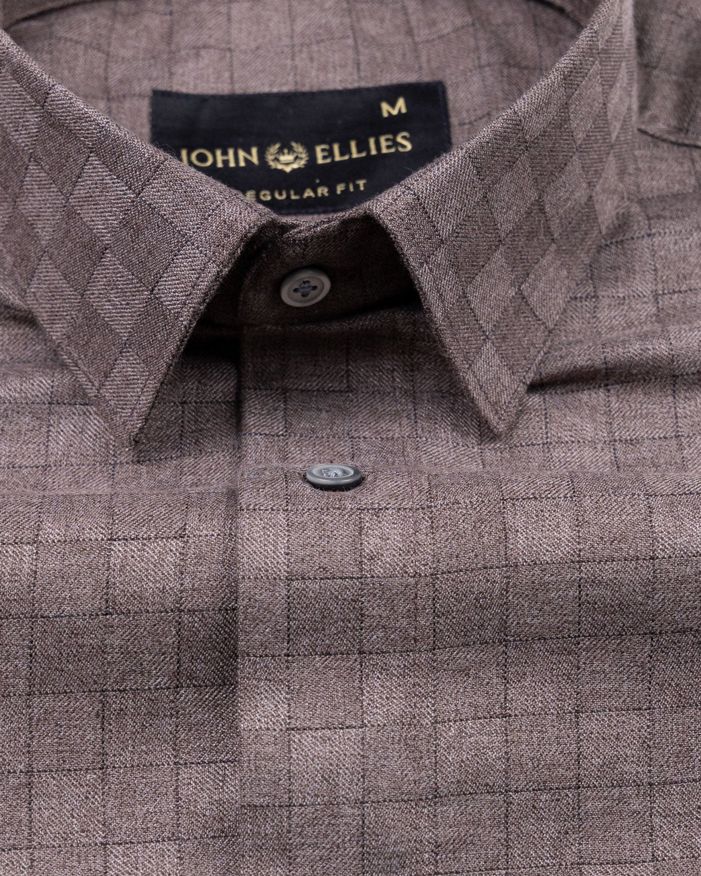 Gridon Brown Checked Premium Cotton Shirt - John Ellies