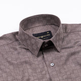 Gridon Brown Checked Premium Cotton Shirt - John Ellies