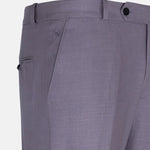Zalix Purple Linen Formal Pant - John Ellies