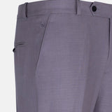 Zalix Purple Linen Formal Pant - John Ellies