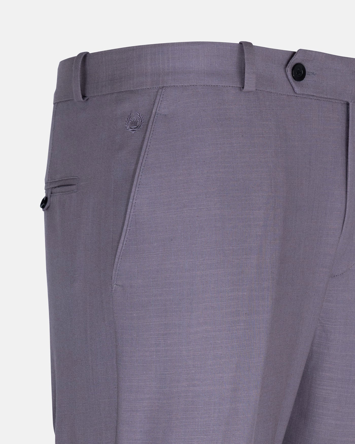 Zalix Purple Linen Formal Pant - John Ellies