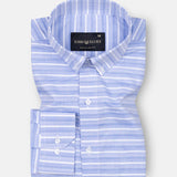 Linette Blue With White Cotton Stripe Shirt - John Ellies