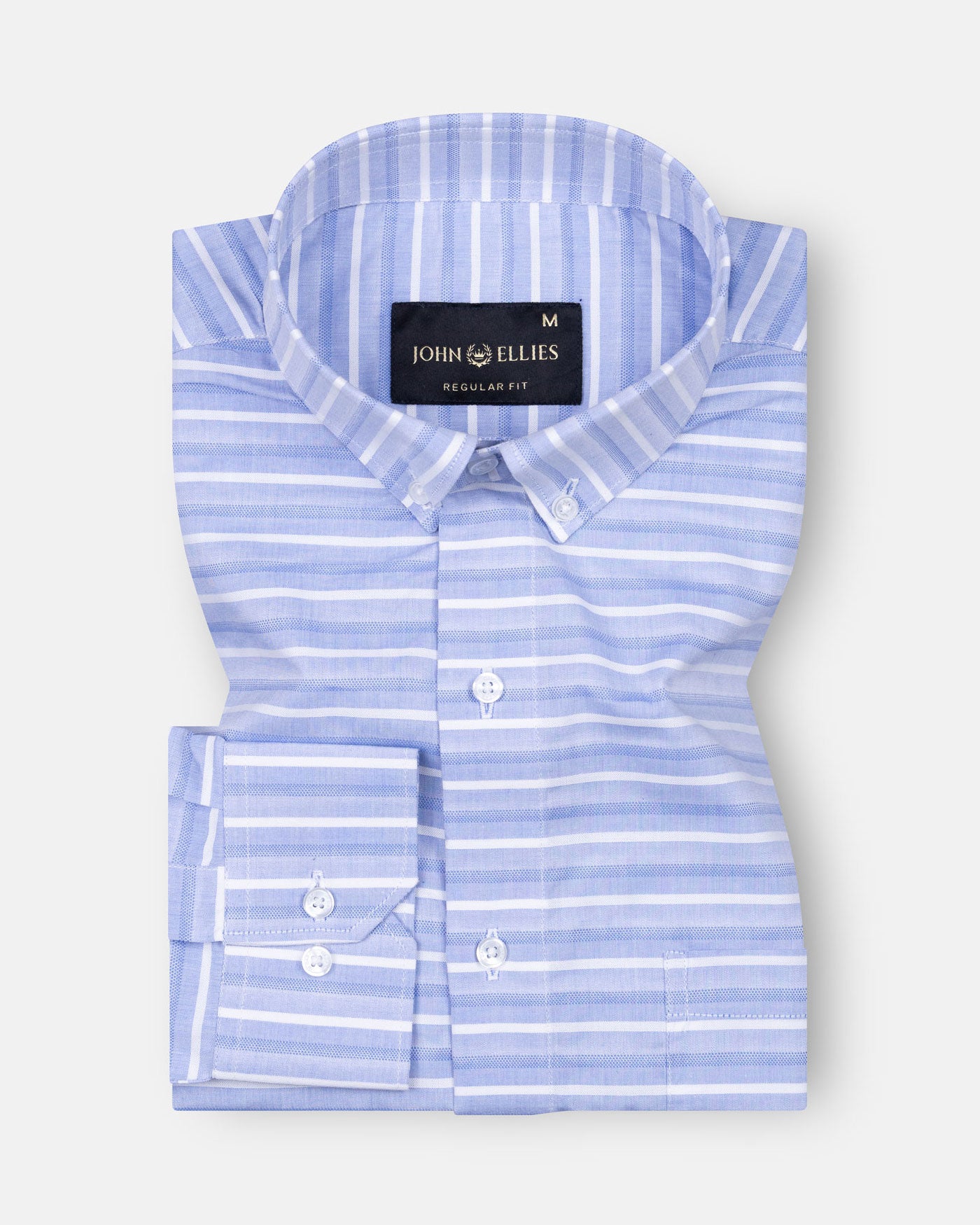 Linette Blue With White Cotton Stripe Shirt - John Ellies