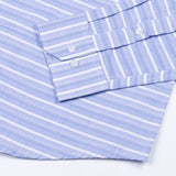 Linette Blue With White Cotton Stripe Shirt - John Ellies