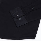 Lynthor Black Plain Linen Button Down Shirt - John Ellies