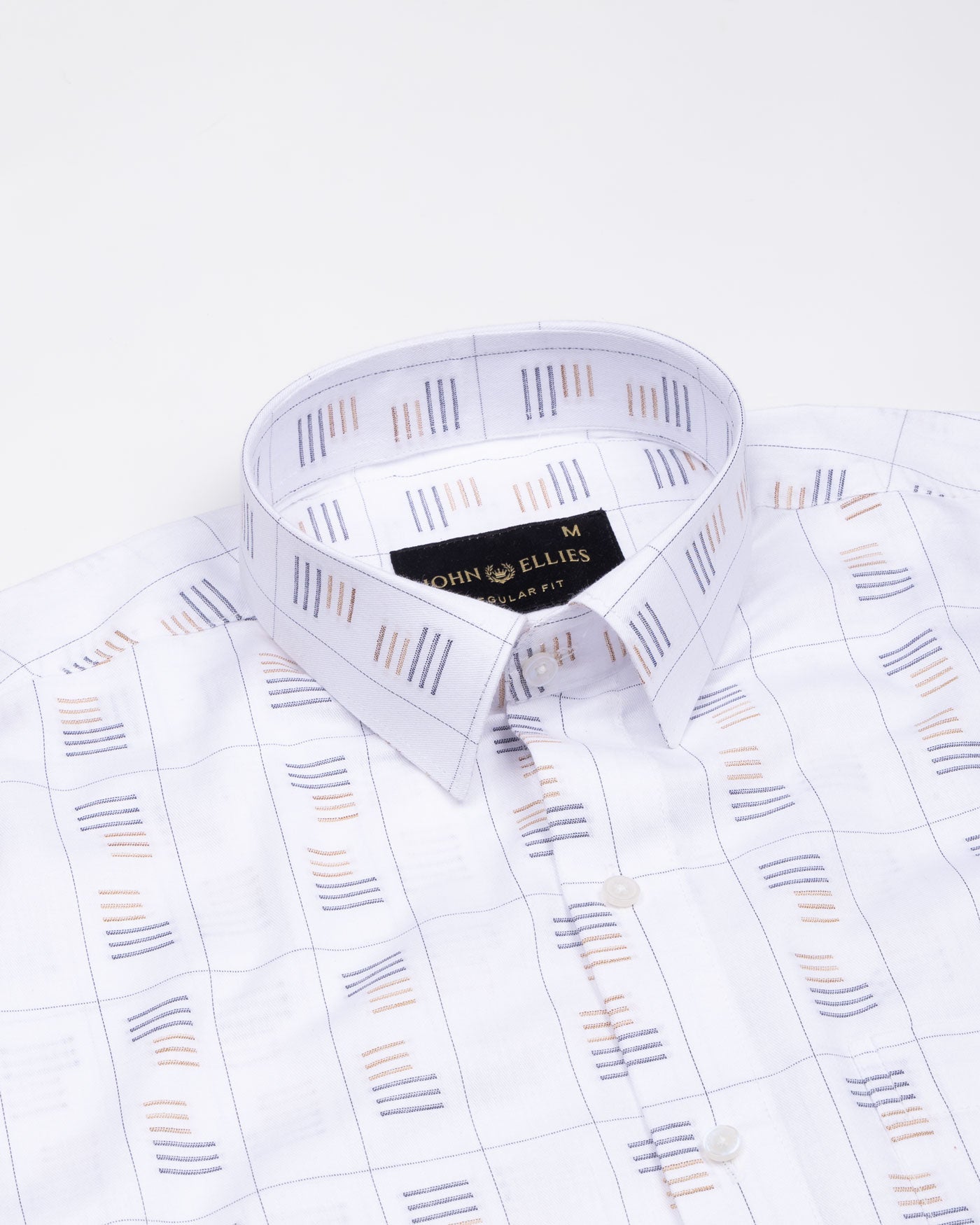 Claryon Grey Line Checked Oxford Cotton Shirt - John Ellies