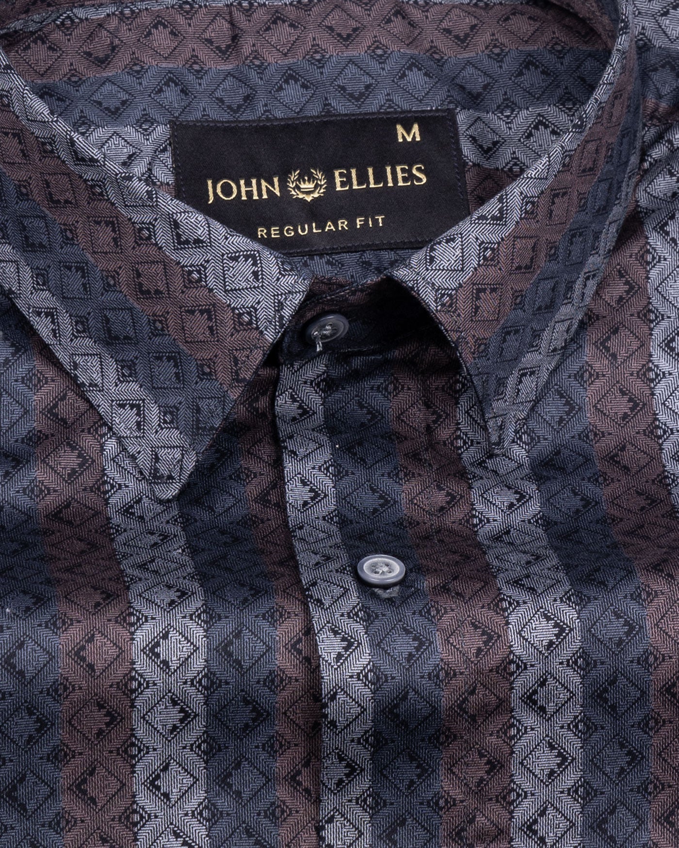 Floral Grey Cotton Printed Shirt - John Ellies