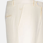Zalix Light Cream Linen Formal Pant - John Ellies