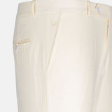 Zalix Light Cream Linen Formal Pant - John Ellies