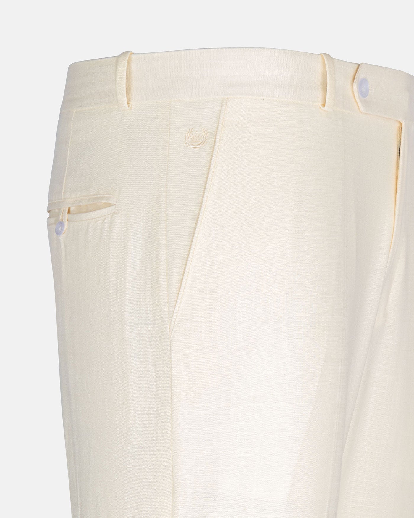 Zalix Light Cream Linen Formal Pant - John Ellies