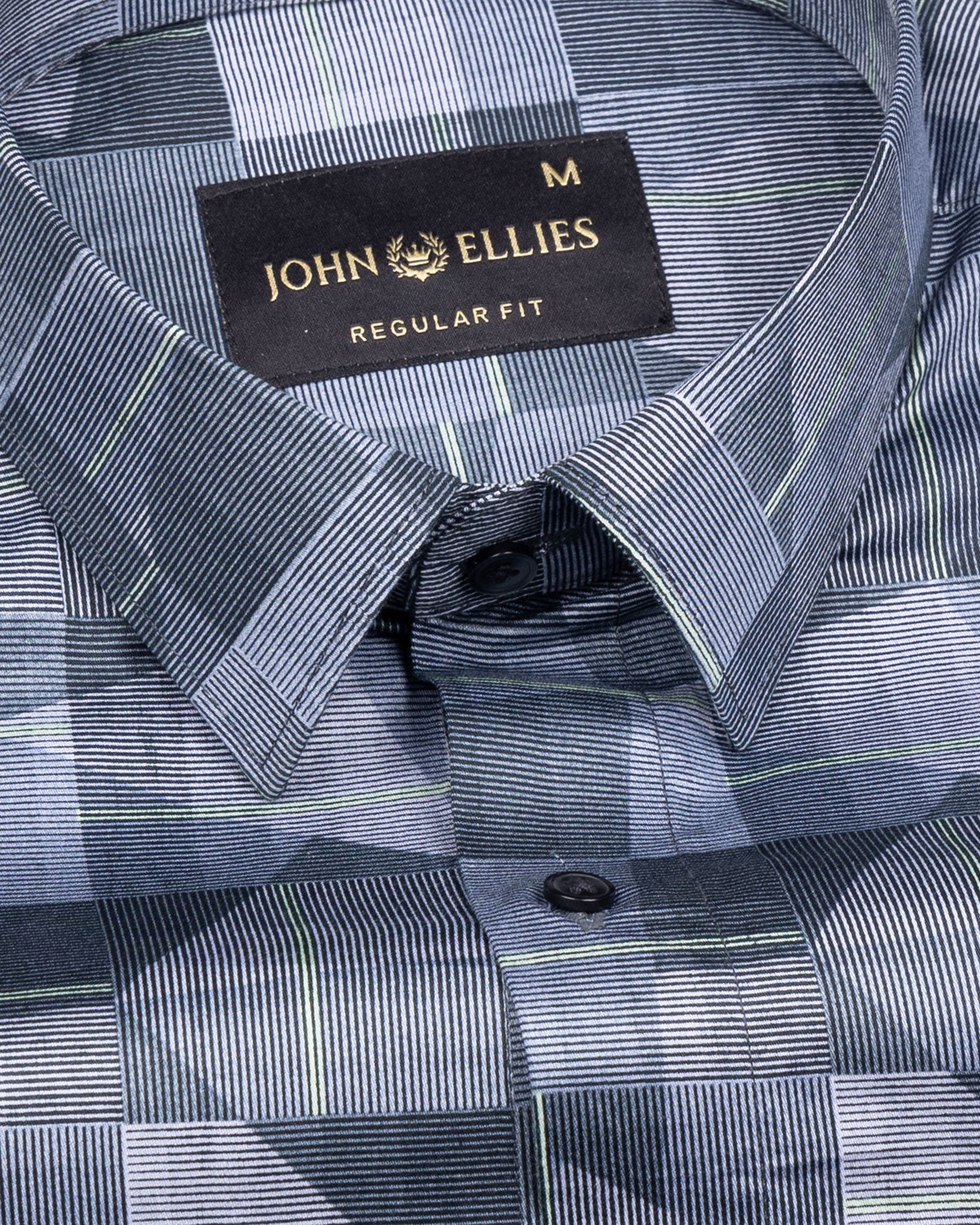 Floral Teal Cotton Printed Shirt - John Ellies