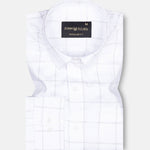 Zenvia White Checked Dobby Cotton Shirt - John Ellies