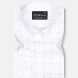 Zenvia White Checked Dobby Cotton Shirt - John Ellies