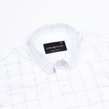 Zenvia White Checked Dobby Cotton Shirt - John Ellies