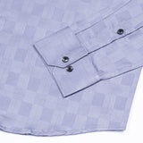 Zenvia Grey Checked Dobby Cotton Shirt - John Ellies