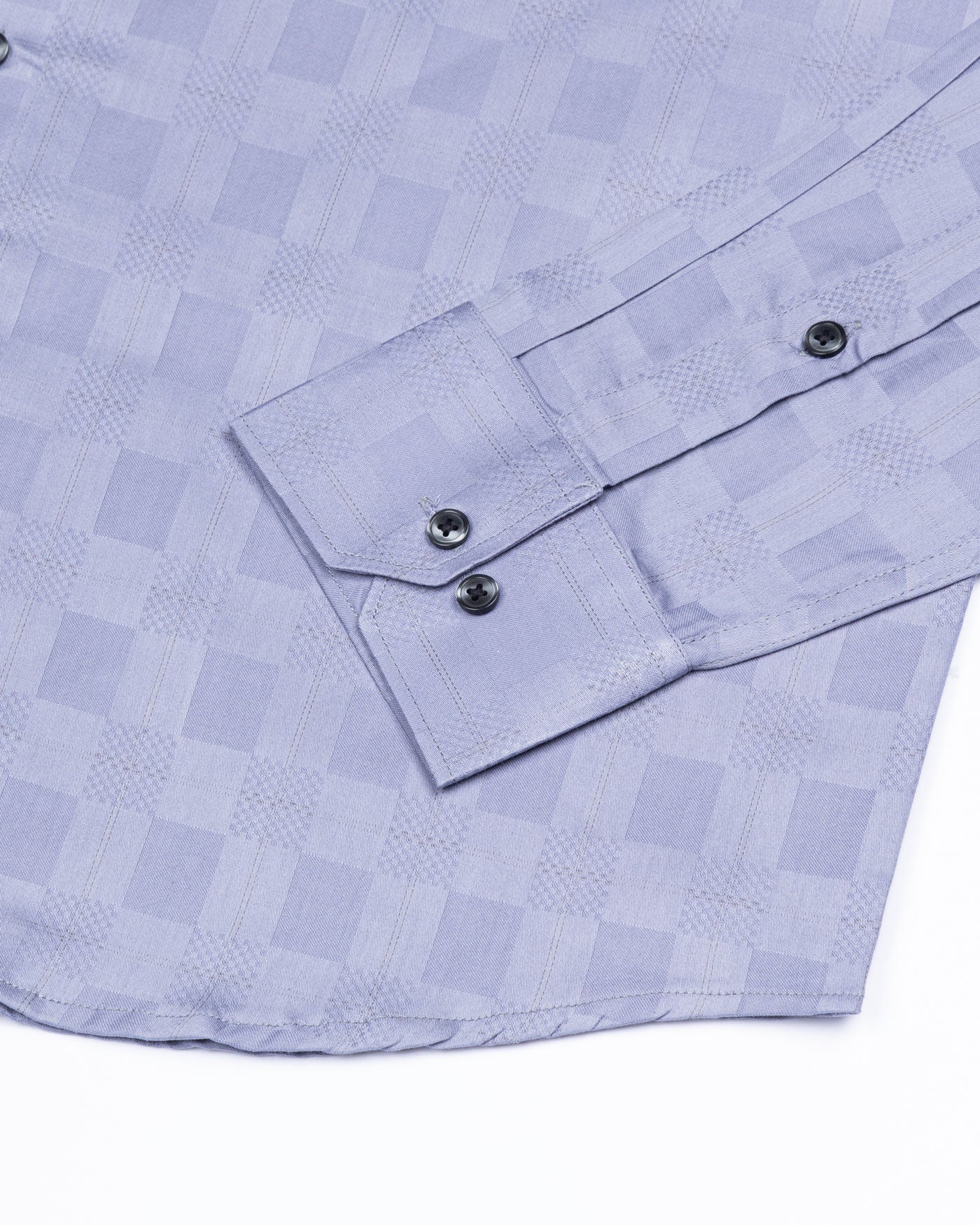 Zenvia Grey Checked Dobby Cotton Shirt - John Ellies