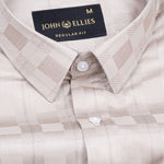 Zenvia Brown Checked Dobby Cotton Shirt - John Ellies