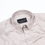 Zenvia Brown Checked Dobby Cotton Shirt - John Ellies