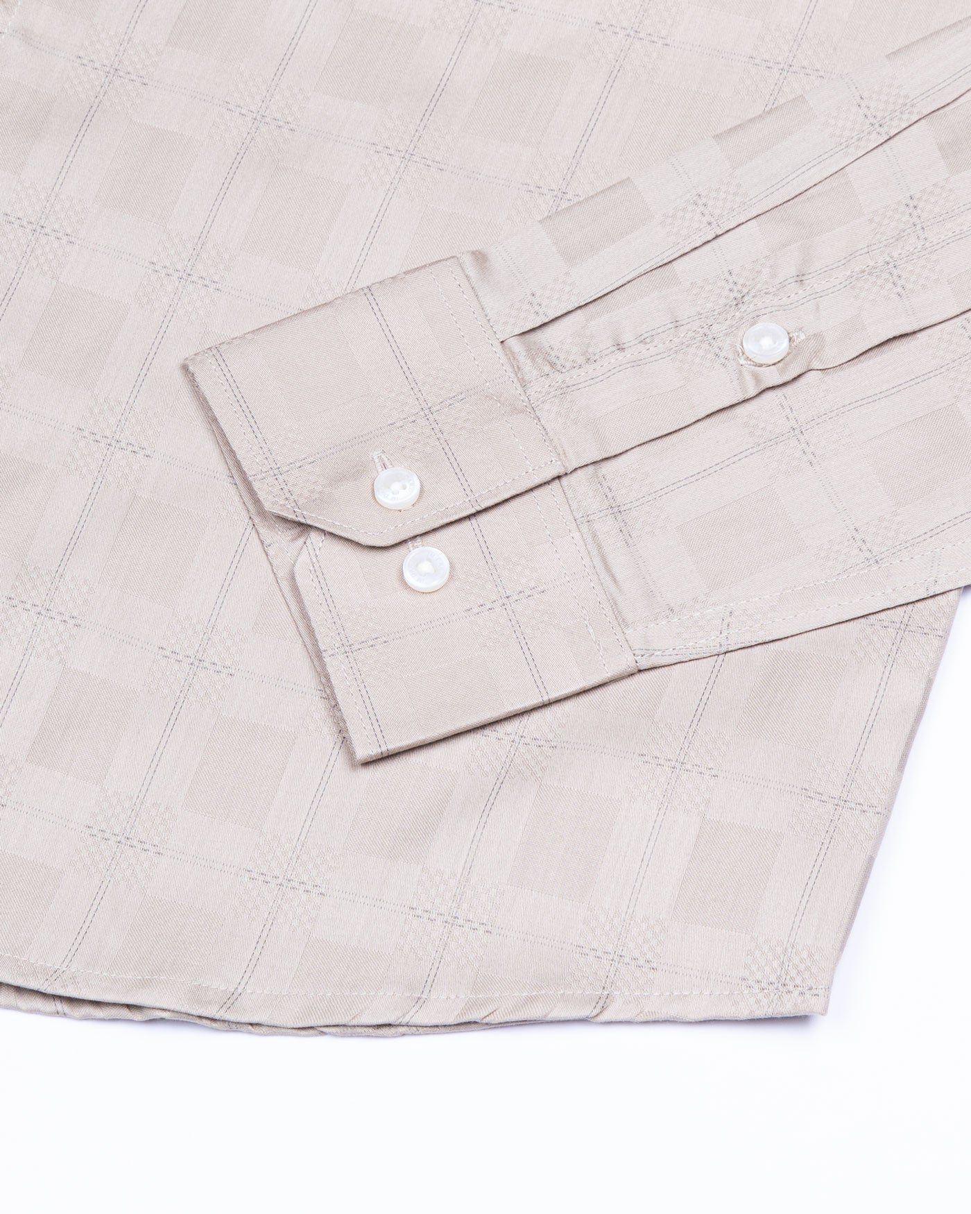 Zenvia Brown Checked Dobby Cotton Shirt - John Ellies