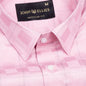 Zenvia Pink Checked Dobby Cotton Shirt - John Ellies