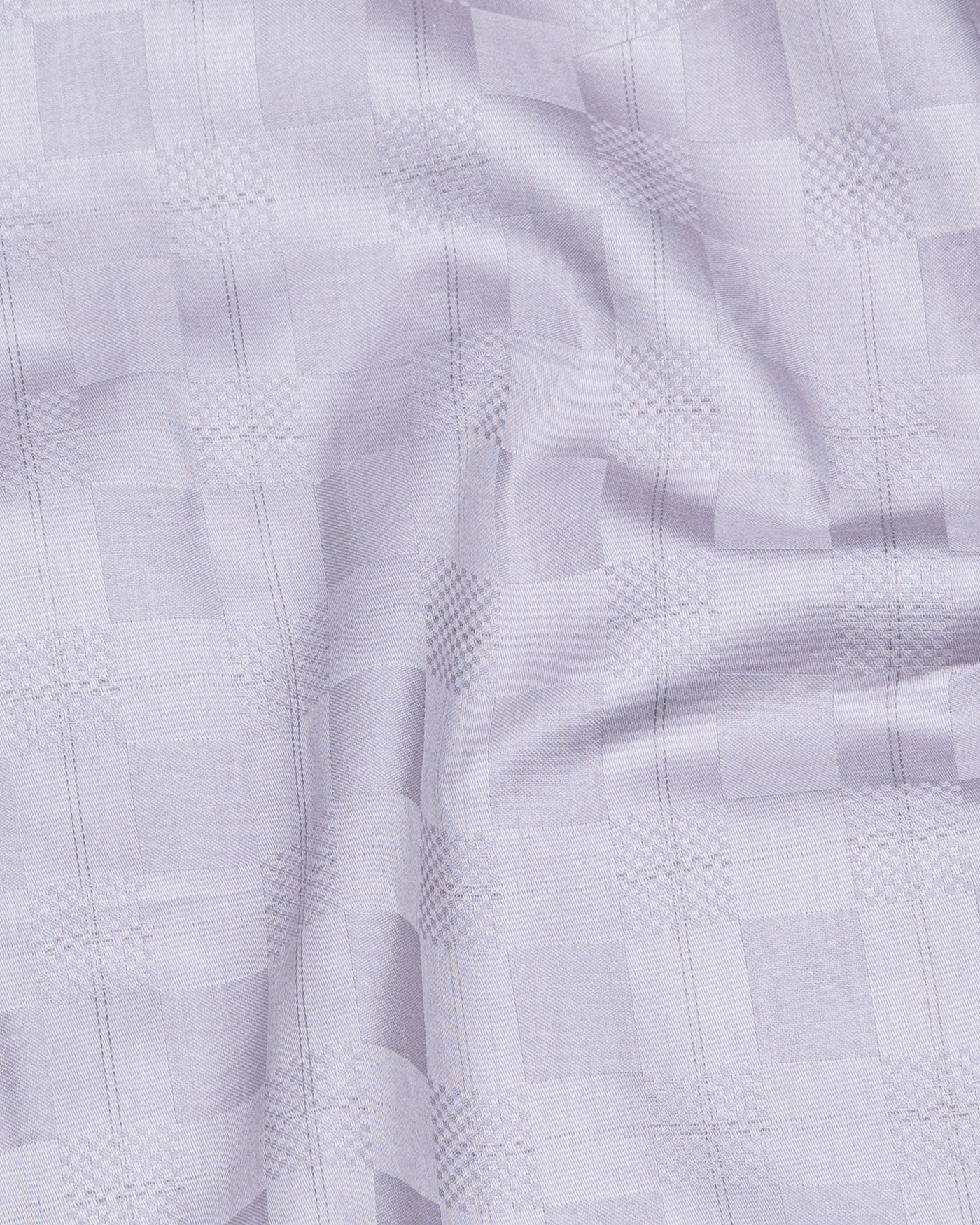 Zenvia Silver Checked Dobby Cotton Shirt - John Ellies