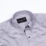 Zenvia Silver Checked Dobby Cotton Shirt - John Ellies