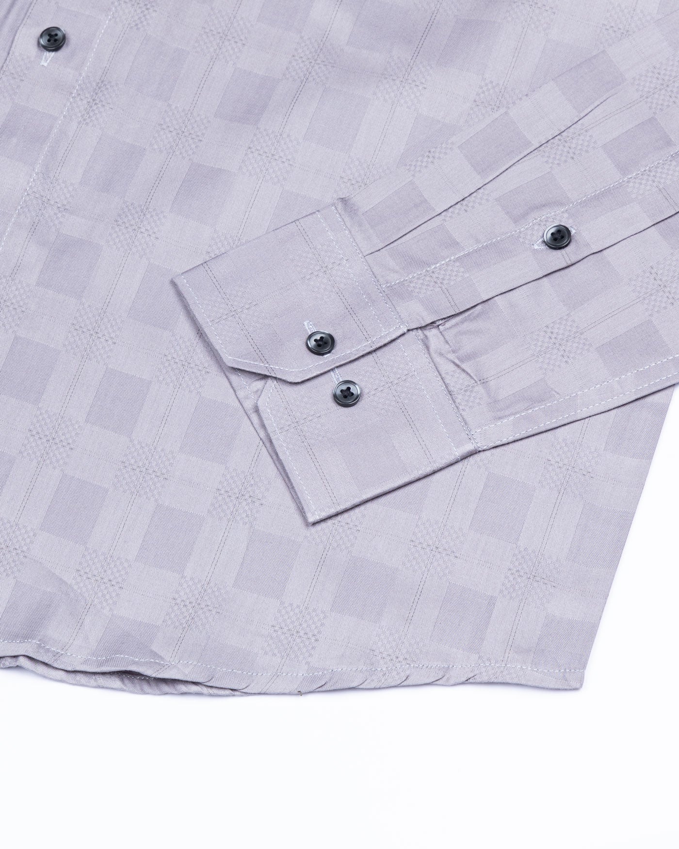 Zenvia Silver Checked Dobby Cotton Shirt - John Ellies