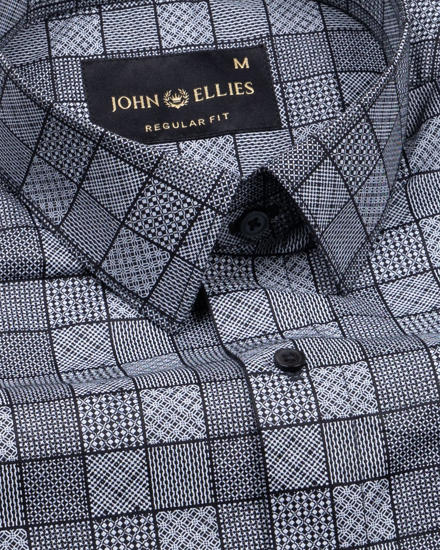 Veznor Black Giza Cotton Printed Shirt - John Ellies