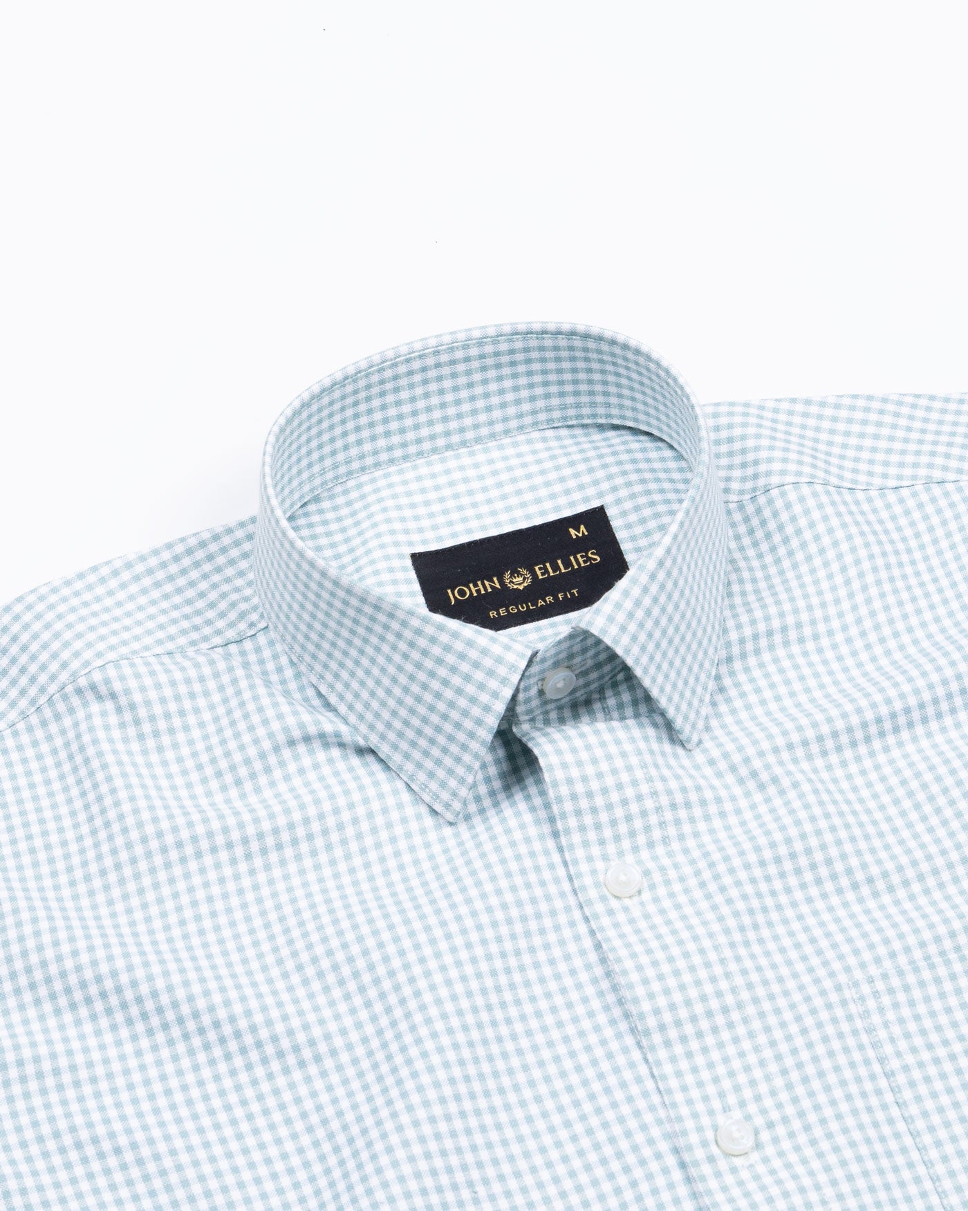 Primus Green Gingham Oxford Cotton Shirt - John Ellies