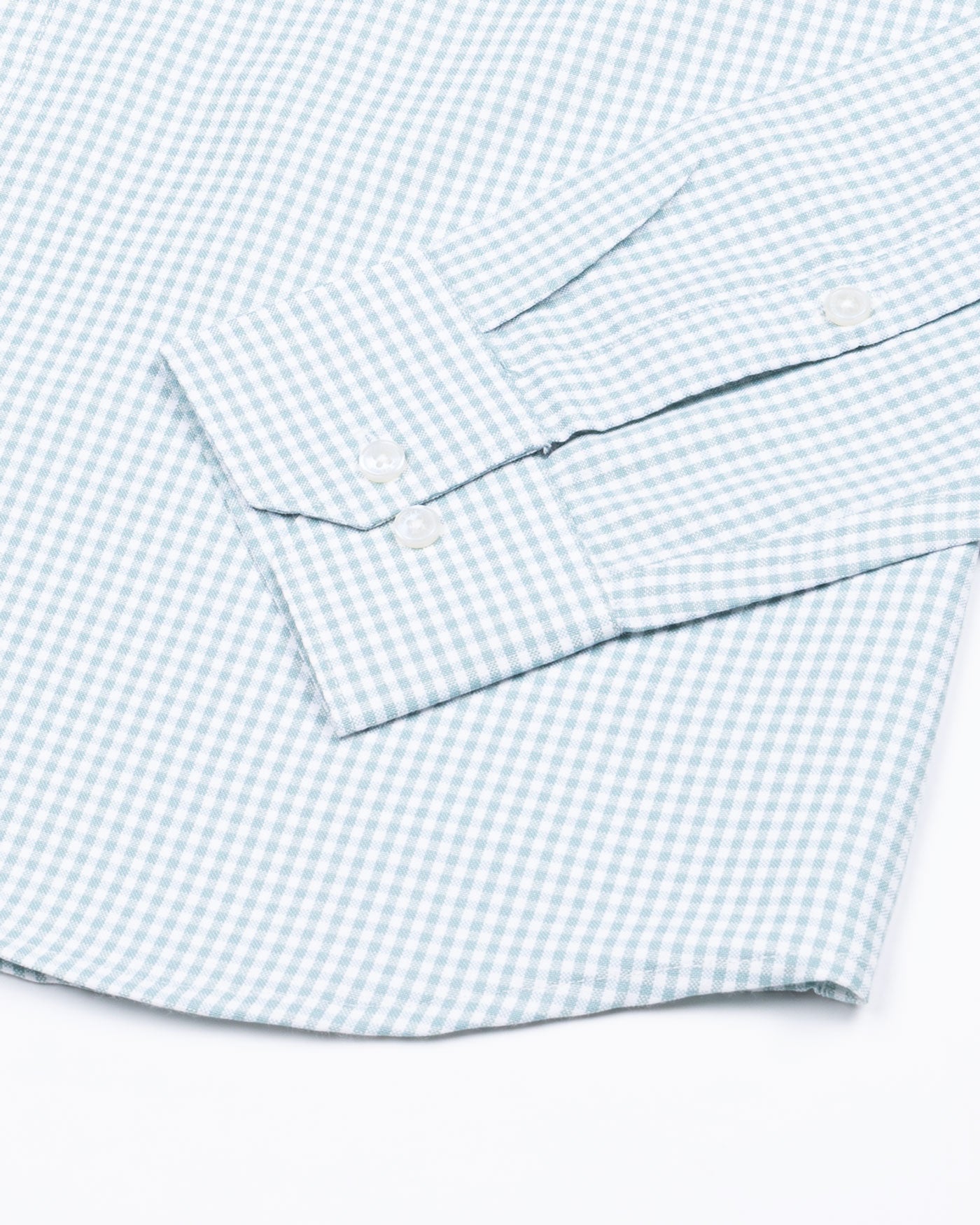 Primus Green Gingham Oxford Cotton Shirt - John Ellies