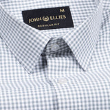 Primus Grey Gingham Oxford Cotton Shirt - John Ellies