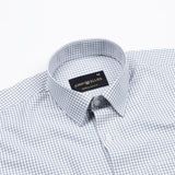 Primus Grey Gingham Oxford Cotton Shirt - John Ellies