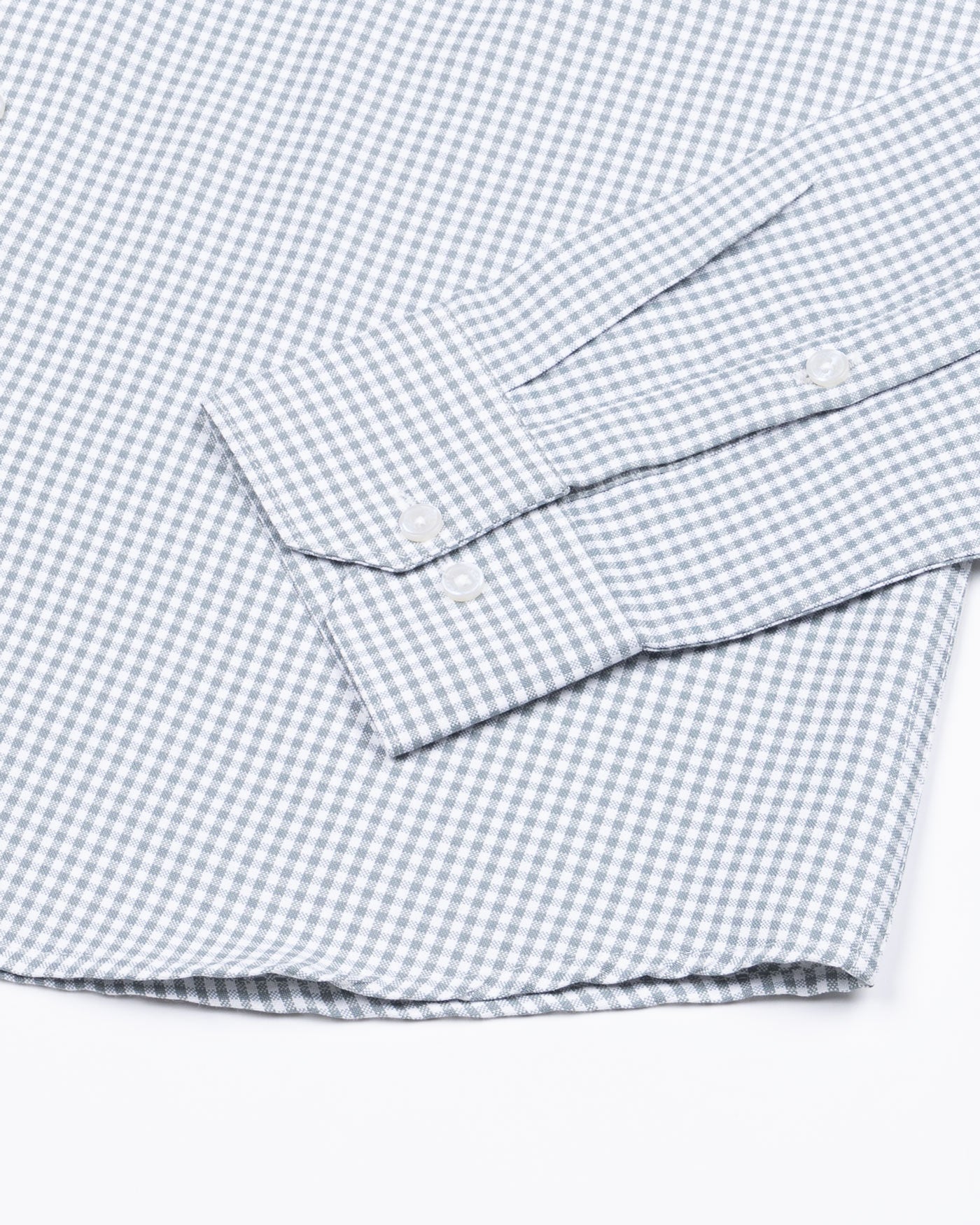 Primus Grey Gingham Oxford Cotton Shirt - John Ellies