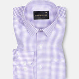 Primus Lavender Gingham Oxford Cotton Shirt - John Ellies