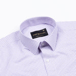 Primus Lavender Gingham Oxford Cotton Shirt - John Ellies