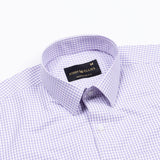 Primus Lavender Gingham Oxford Cotton Shirt - John Ellies