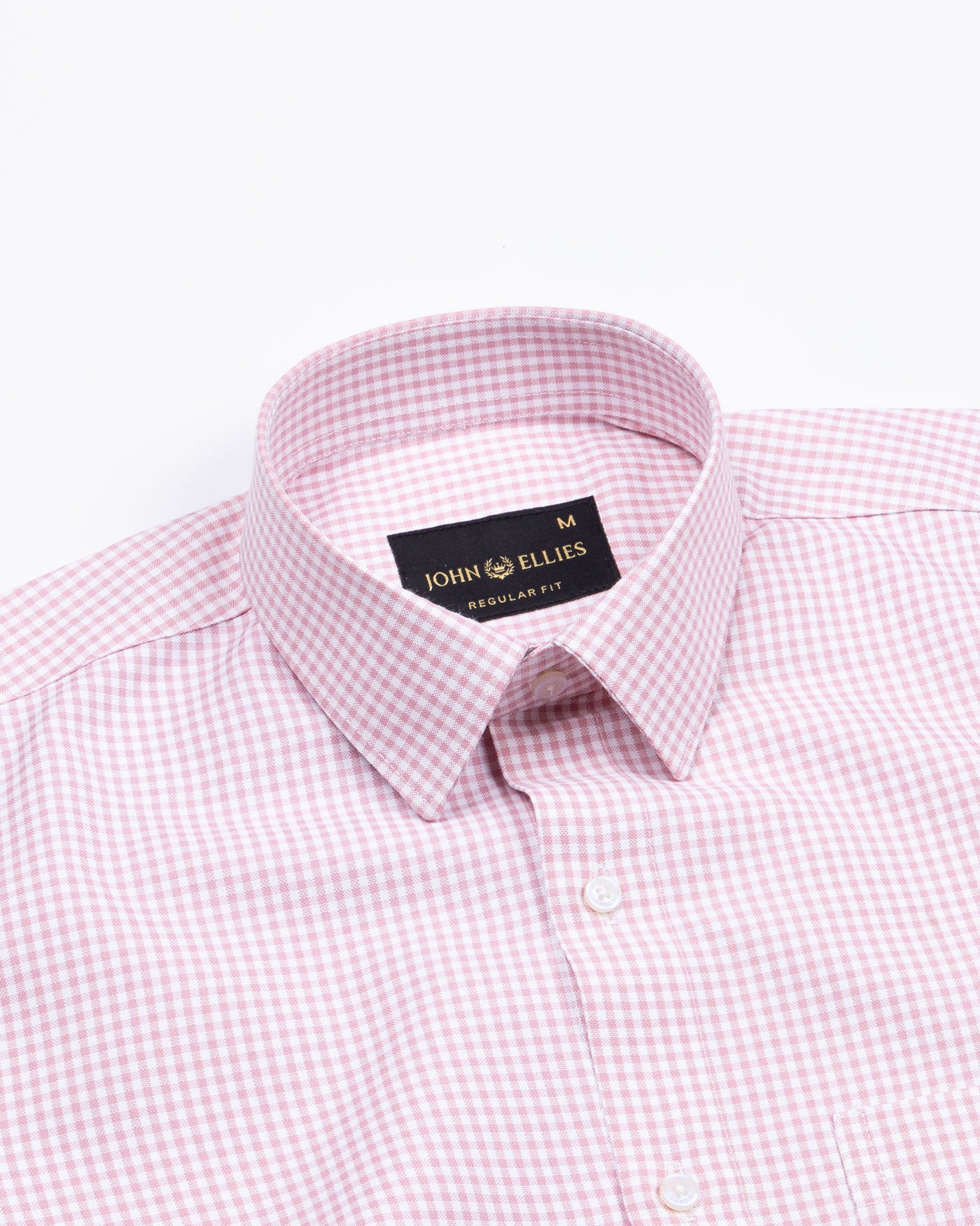 Primus Pink Gingham Oxford Cotton Shirt - John Ellies