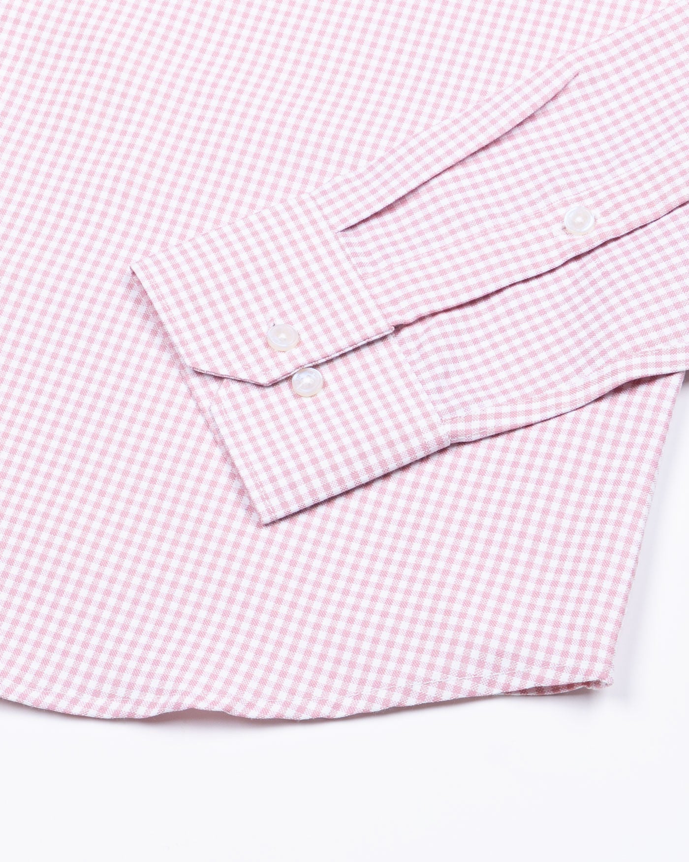 Primus Pink Gingham Oxford Cotton Shirt - John Ellies