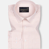 Primus Brown Gingham Oxford Cotton Shirt - John Ellies