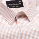 Primus Brown Gingham Oxford Cotton Shirt - John Ellies