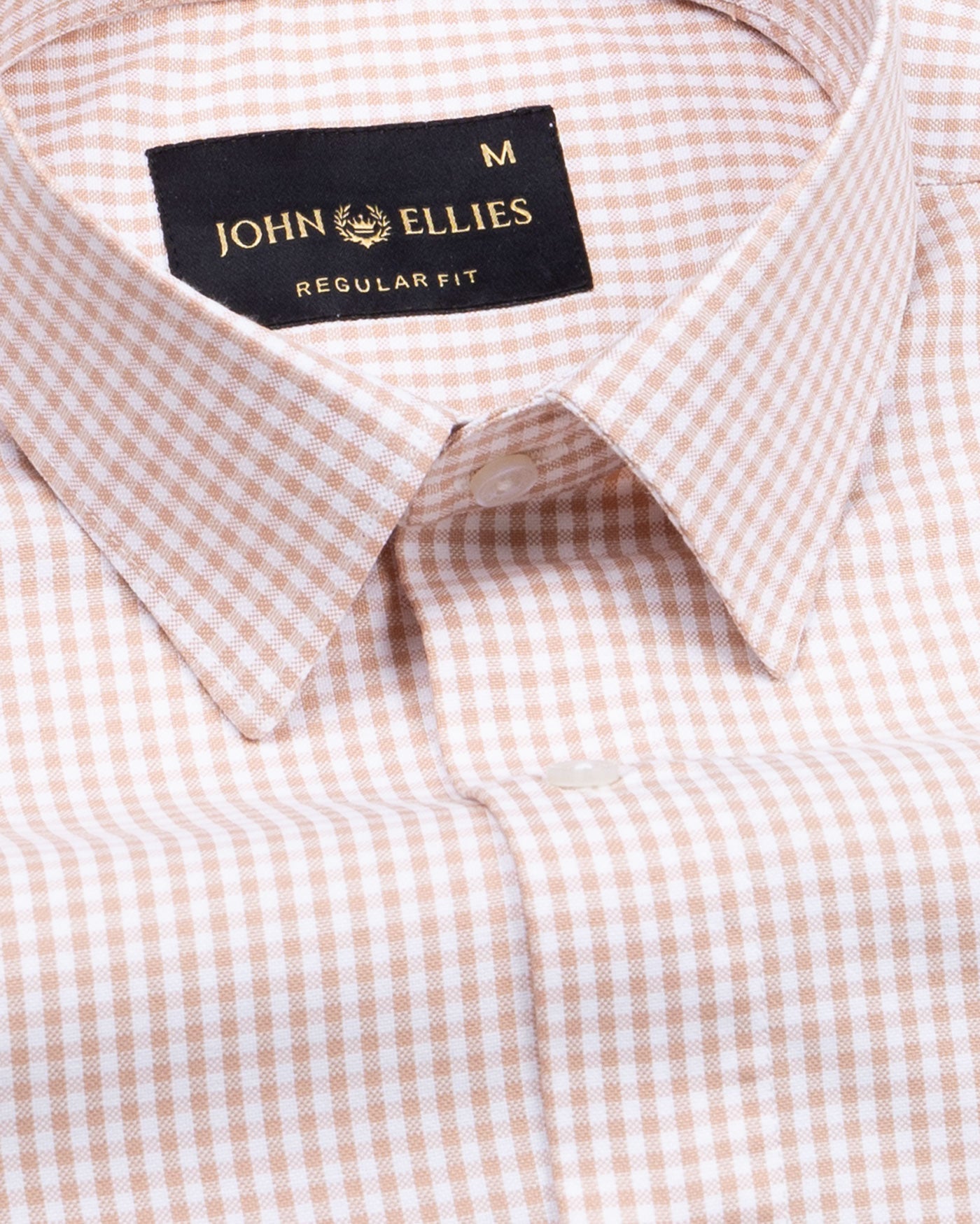 Primus Brown Gingham Oxford Cotton Shirt - John Ellies