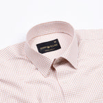 Primus Brown Gingham Oxford Cotton Shirt - John Ellies