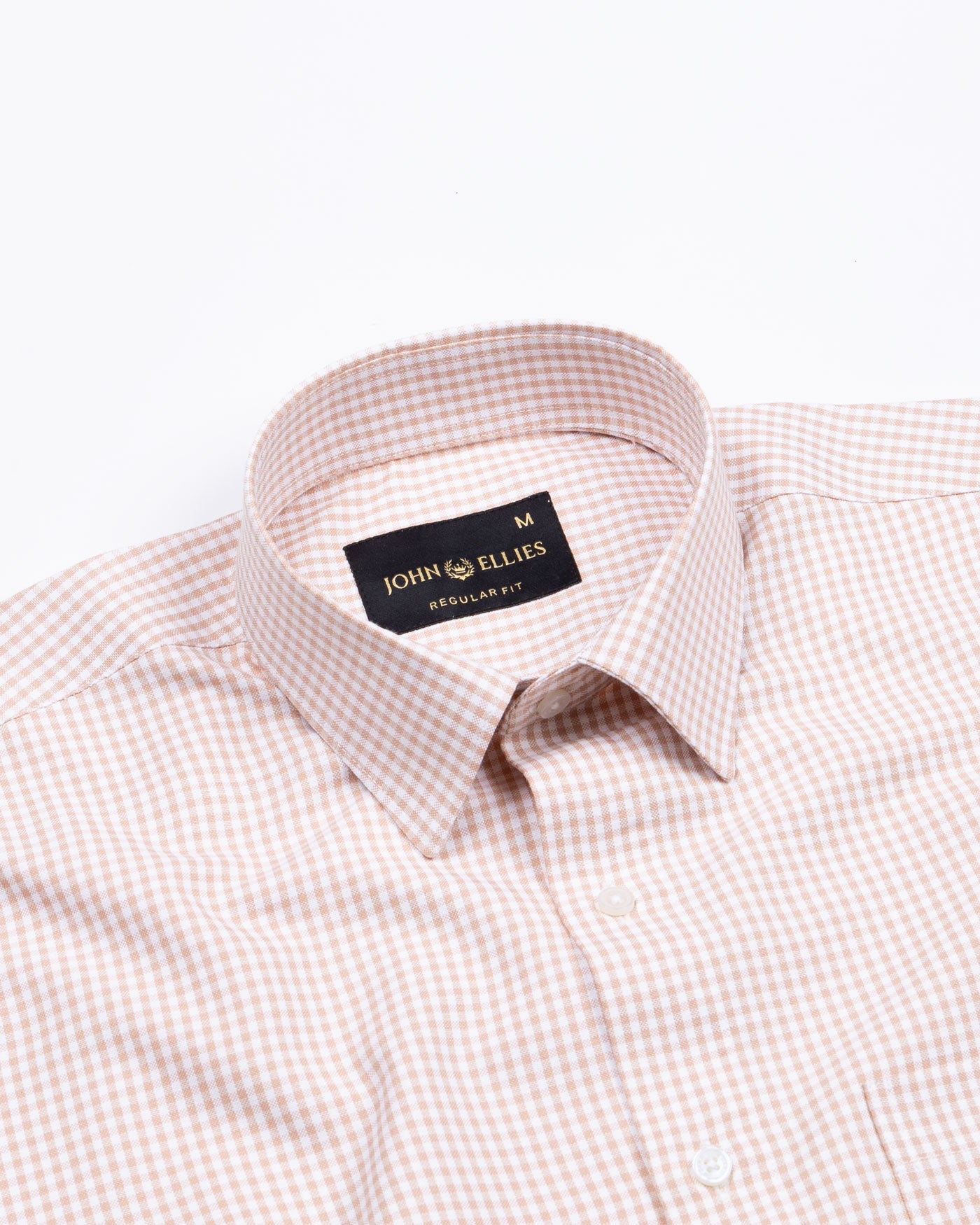 Primus Brown Gingham Oxford Cotton Shirt - John Ellies