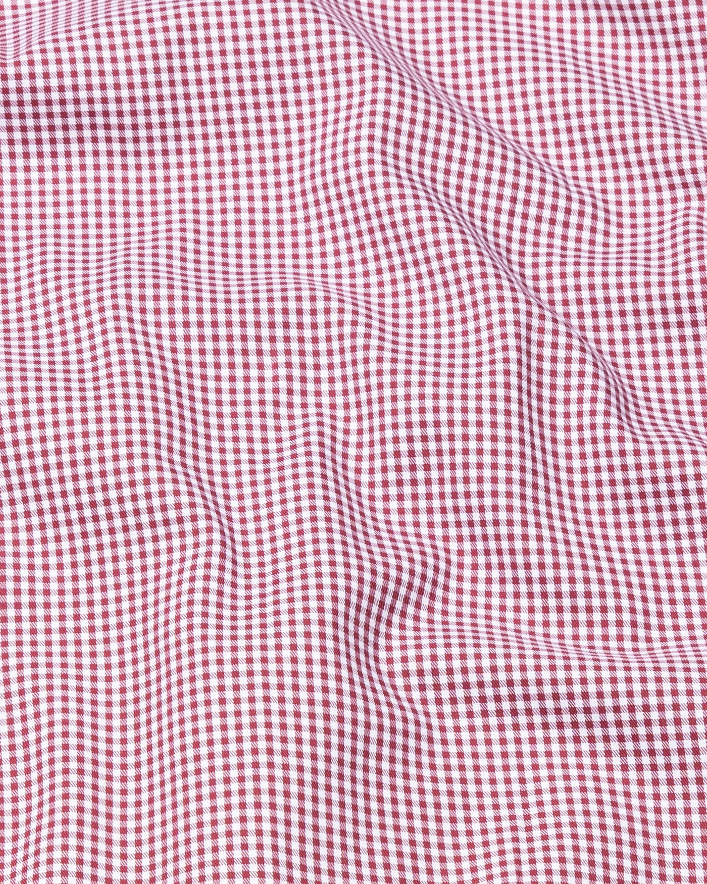 Auberon Red Checked Twill Cotton Shirt - John Ellies