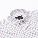 Auberon White Checked Twill Cotton Shirt - John Ellies