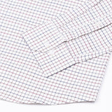 Auberon White Checked Twill Cotton Shirt - John Ellies