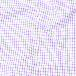 Auberon White With Violet Grid Checked Cotton Shirt - John Ellies